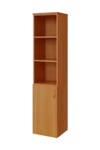 N 5 - 4DN3 kancelářská skříň, 1-dveřová/nika, levá, 1800x400x400, olše jantar